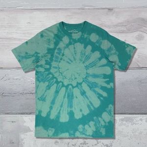 Eddie Bauer Bleach Dye Tie Dye Green Medium